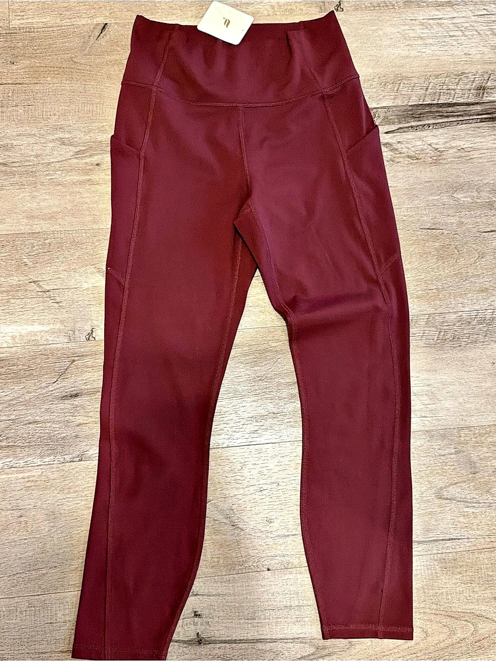 PureLuxe Burgundy Leggings Size Medium NWT